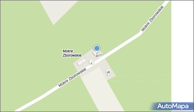 Mokre Zborowskie, Mokre Zborowskie, 4A, mapa Mokre Zborowskie