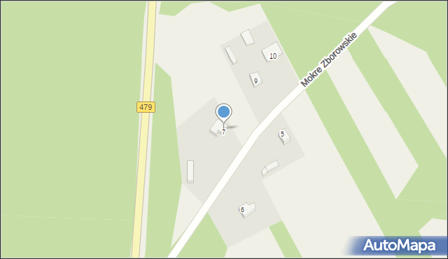Mokre Zborowskie, Mokre Zborowskie, 7, mapa Mokre Zborowskie