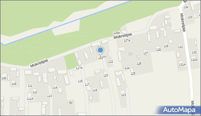 Mokrelipie, Mokrelipie, 121, mapa Mokrelipie