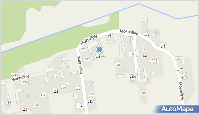 Mokrelipie, Mokrelipie, 136, mapa Mokrelipie