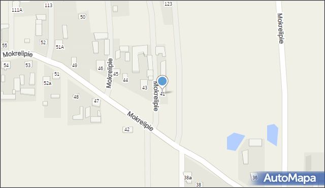 Mokrelipie, Mokrelipie, 41, mapa Mokrelipie