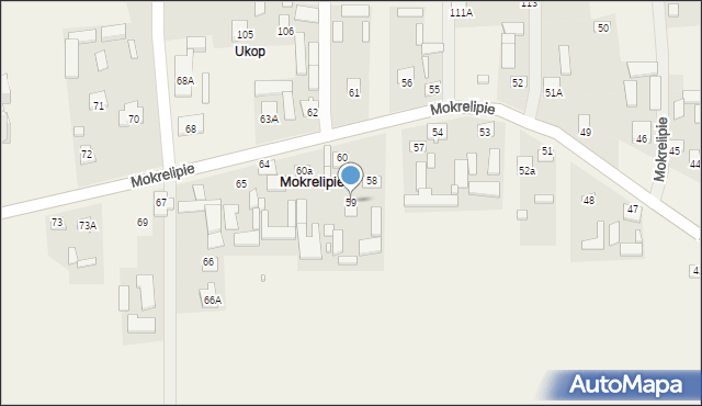 Mokrelipie, Mokrelipie, 59, mapa Mokrelipie