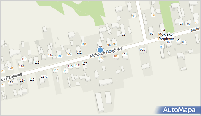 Mokrsko, Mokrsko, 105, mapa Mokrsko