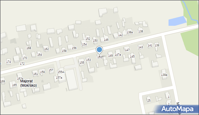 Mokrsko, Mokrsko, 151, mapa Mokrsko