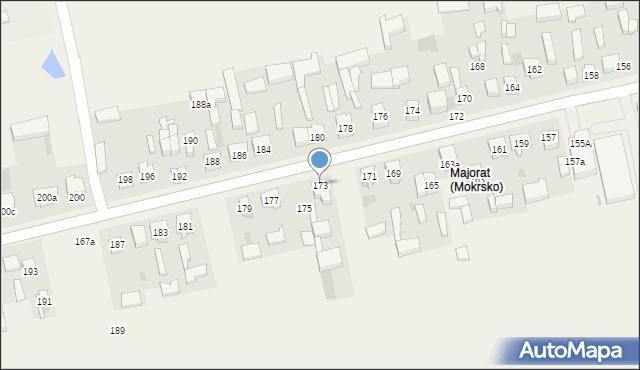 Mokrsko, Mokrsko, 173, mapa Mokrsko