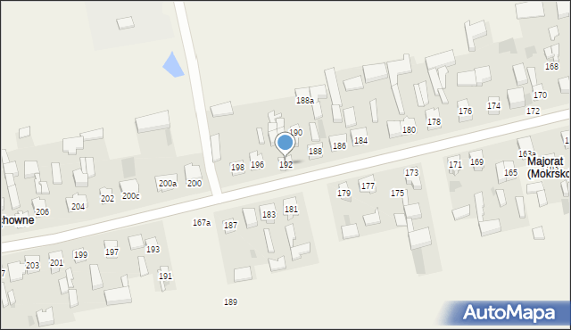 Mokrsko, Mokrsko, 192, mapa Mokrsko