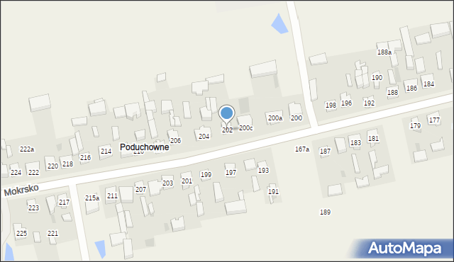Mokrsko, Mokrsko, 202, mapa Mokrsko