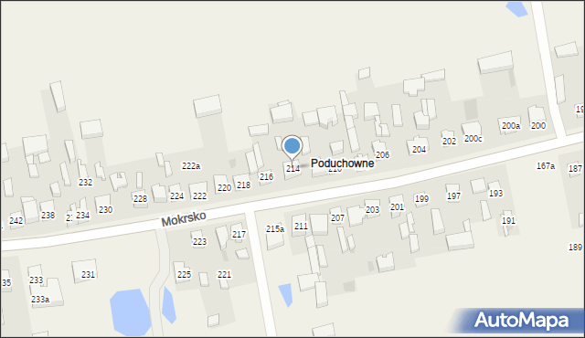 Mokrsko, Mokrsko, 214, mapa Mokrsko