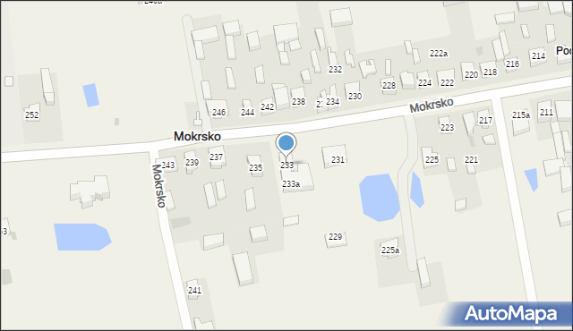 Mokrsko, Mokrsko, 233, mapa Mokrsko