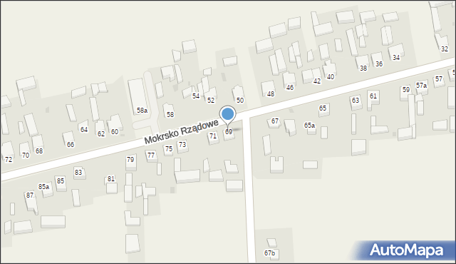 Mokrsko, Mokrsko, 69, mapa Mokrsko