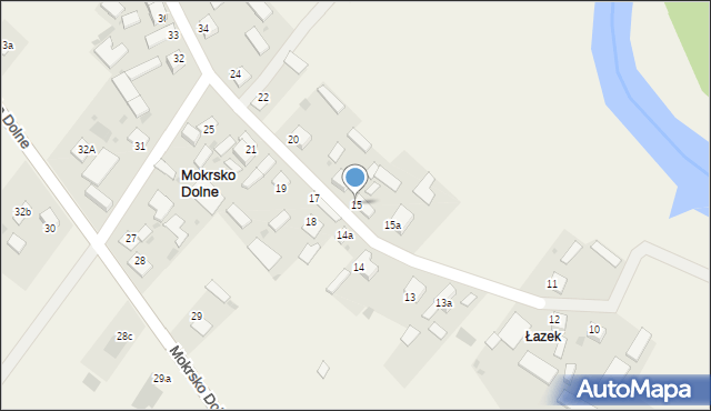 Mokrsko Dolne, Mokrsko Dolne, 15, mapa Mokrsko Dolne