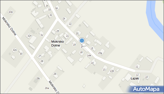 Mokrsko Dolne, Mokrsko Dolne, 17, mapa Mokrsko Dolne