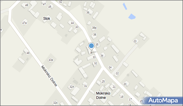 Mokrsko Dolne, Mokrsko Dolne, 36, mapa Mokrsko Dolne