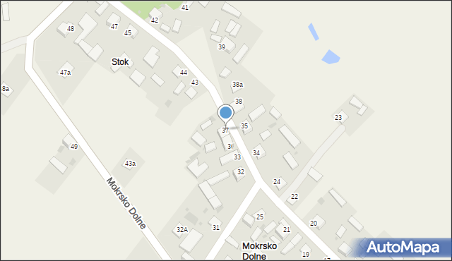 Mokrsko Dolne, Mokrsko Dolne, 37, mapa Mokrsko Dolne