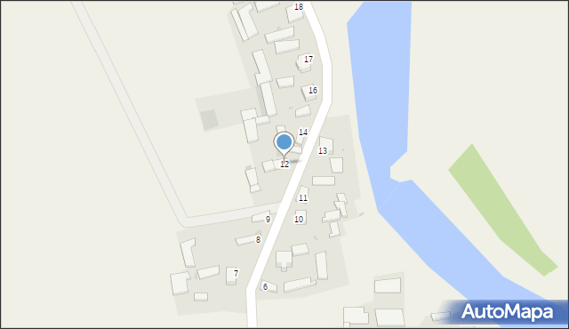 Mokrsko Górne, Mokrsko Górne, 12, mapa Mokrsko Górne