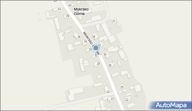 Mokrsko Górne, Mokrsko Górne, 31, mapa Mokrsko Górne