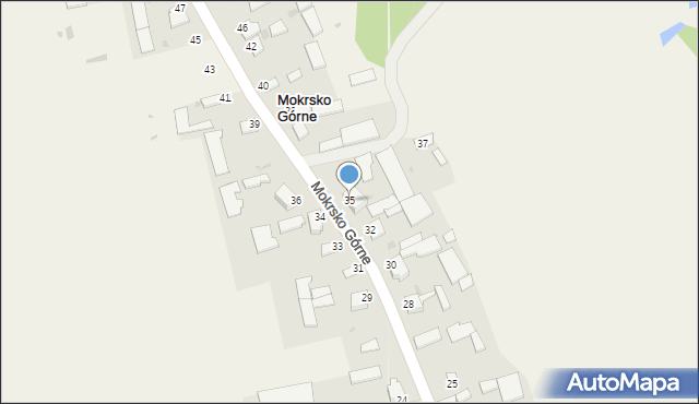 Mokrsko Górne, Mokrsko Górne, 35, mapa Mokrsko Górne