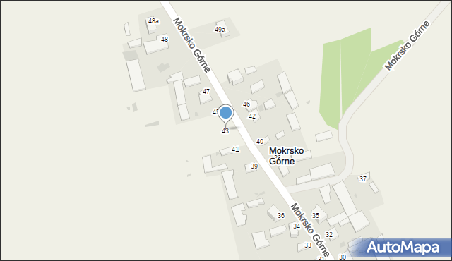 Mokrsko Górne, Mokrsko Górne, 43, mapa Mokrsko Górne