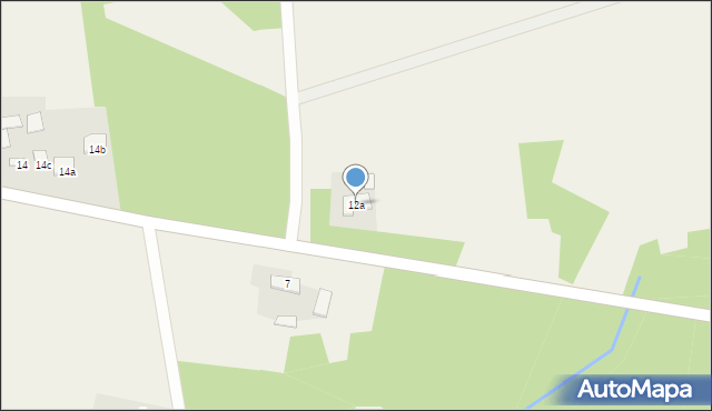 Mokry Bór, Mokry Bór, 12a, mapa Mokry Bór