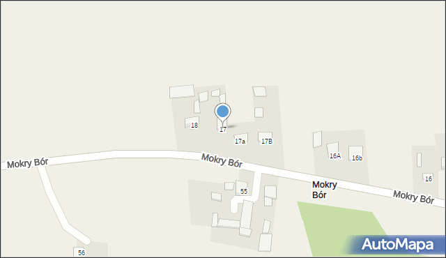 Mokry Bór, Mokry Bór, 17, mapa Mokry Bór
