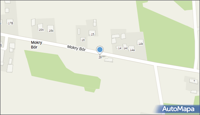 Mokry Bór, Mokry Bór, 19, mapa Mokry Bór