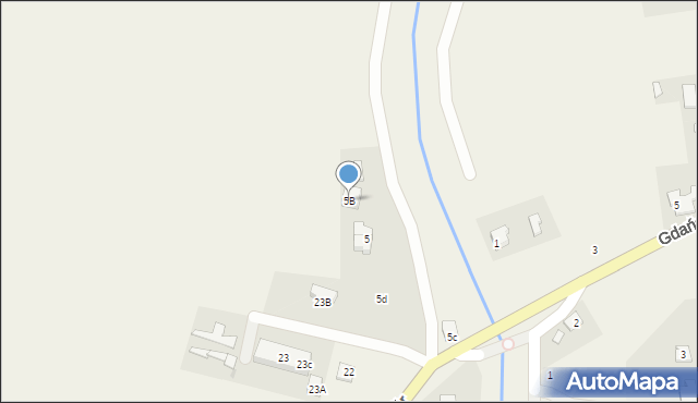 Mokry Dwór, Mokry Dwór, 5B, mapa Mokry Dwór