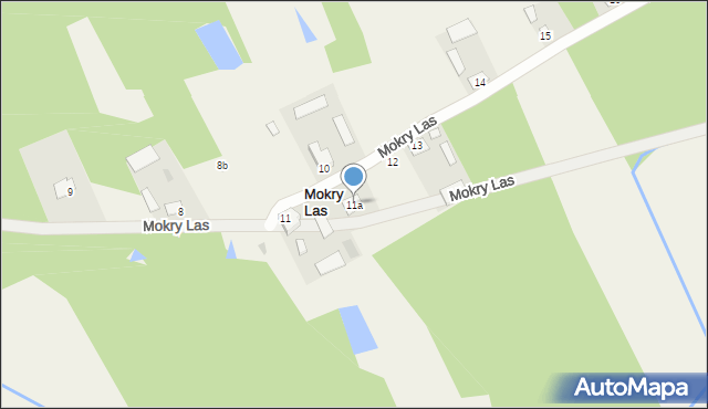 Mokry Las, Mokry Las, 11a, mapa Mokry Las