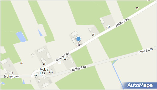 Mokry Las, Mokry Las, 14, mapa Mokry Las