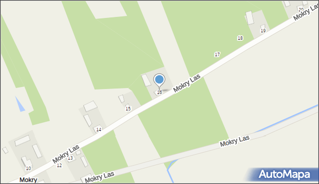 Mokry Las, Mokry Las, 16, mapa Mokry Las
