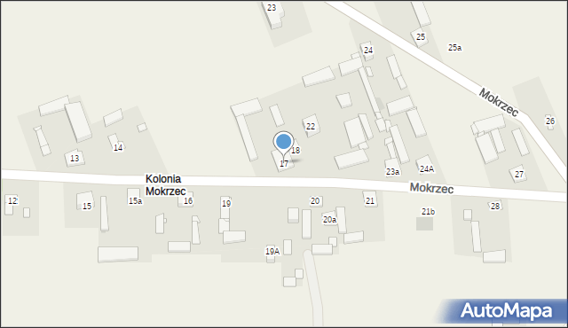 Mokrzec, Mokrzec, 17, mapa Mokrzec