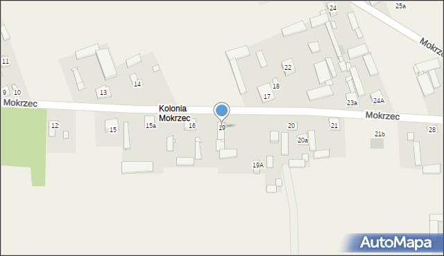 Mokrzec, Mokrzec, 19, mapa Mokrzec