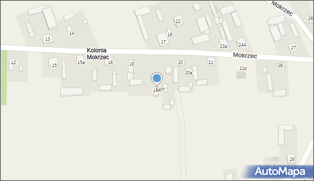 Mokrzec, Mokrzec, 19A, mapa Mokrzec