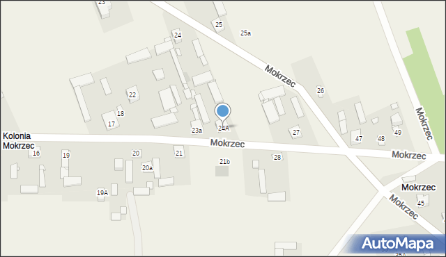 Mokrzec, Mokrzec, 24A, mapa Mokrzec