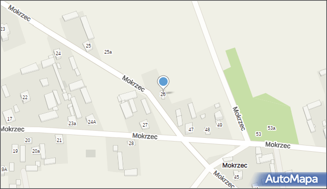 Mokrzec, Mokrzec, 26, mapa Mokrzec