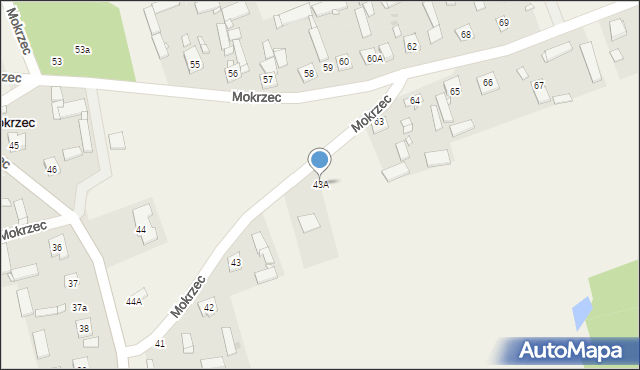 Mokrzec, Mokrzec, 43A, mapa Mokrzec