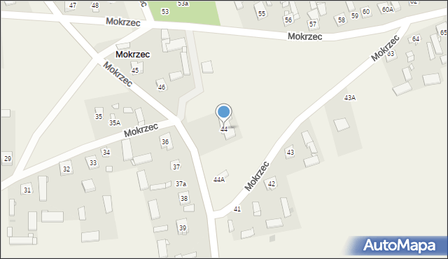 Mokrzec, Mokrzec, 44, mapa Mokrzec