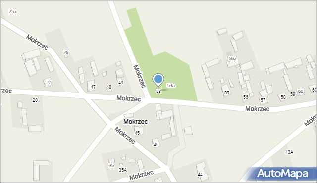 Mokrzec, Mokrzec, 53, mapa Mokrzec