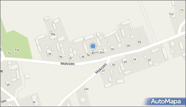 Mokrzec, Mokrzec, 60, mapa Mokrzec