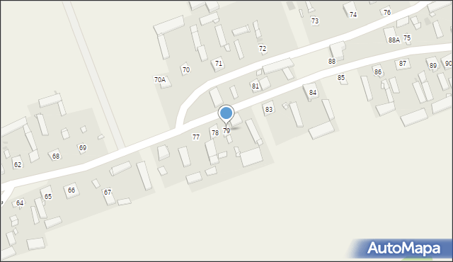 Mokrzec, Mokrzec, 79, mapa Mokrzec