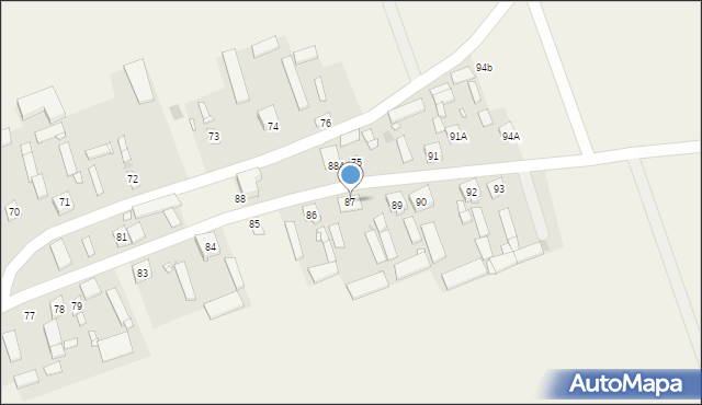 Mokrzec, Mokrzec, 87, mapa Mokrzec