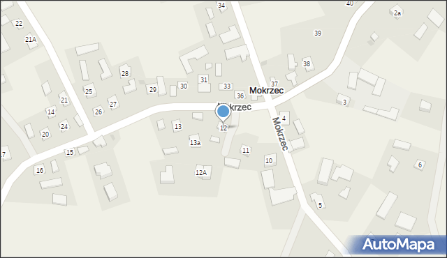 Mokrzec, Mokrzec, 12, mapa Mokrzec