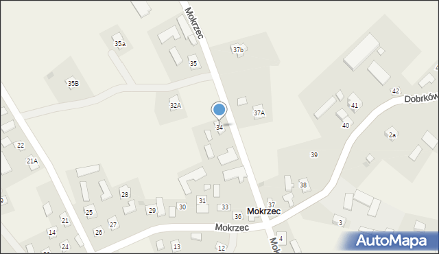 Mokrzec, Mokrzec, 34, mapa Mokrzec