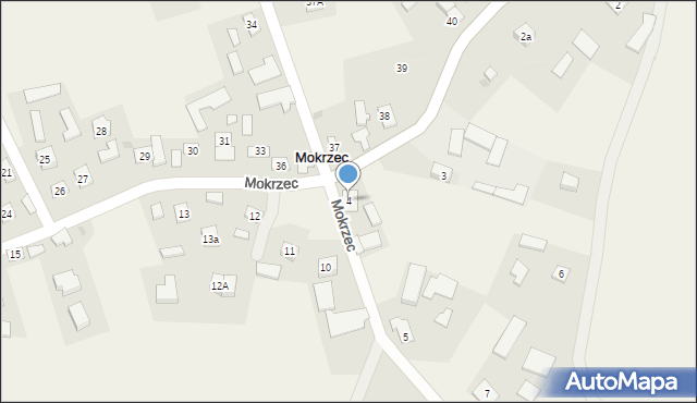 Mokrzec, Mokrzec, 4, mapa Mokrzec