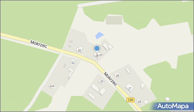 Mokrzec, Mokrzec, 19, mapa Mokrzec