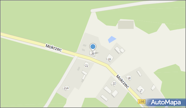 Mokrzec, Mokrzec, 20, mapa Mokrzec