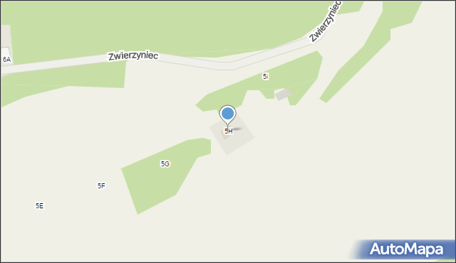 Mokrzec, Mokrzec, 5H, mapa Mokrzec