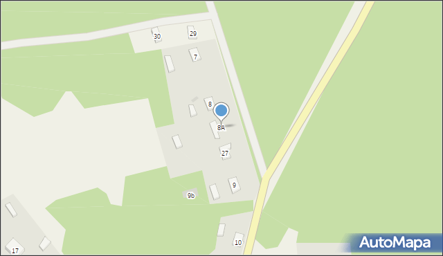 Mokrzec, Mokrzec, 8A, mapa Mokrzec