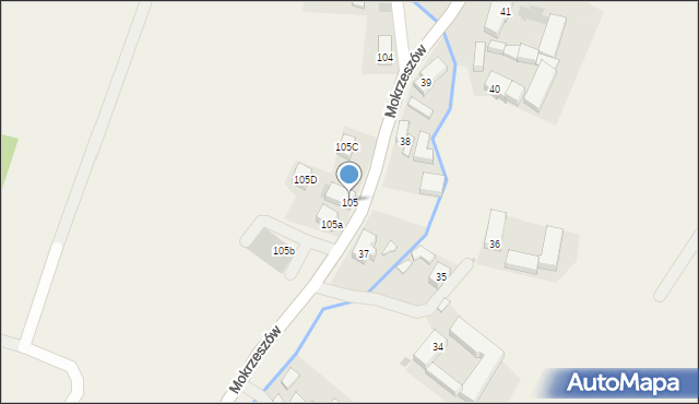Mokrzeszów, Mokrzeszów, 105, mapa Mokrzeszów