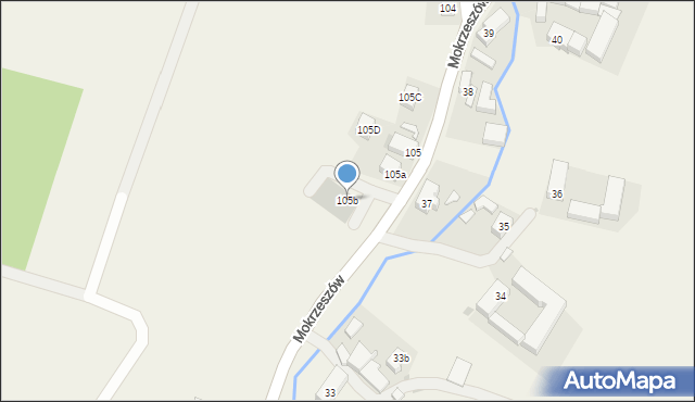 Mokrzeszów, Mokrzeszów, 105b, mapa Mokrzeszów