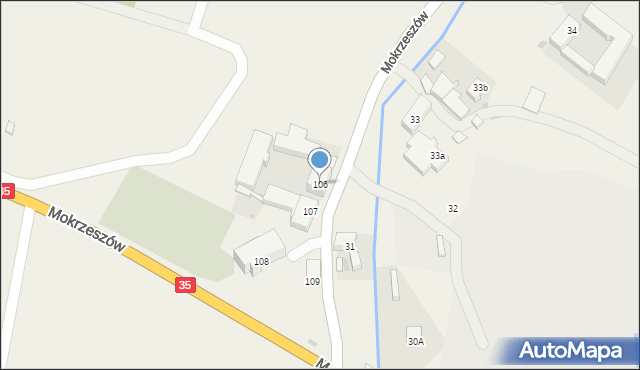 Mokrzeszów, Mokrzeszów, 106, mapa Mokrzeszów